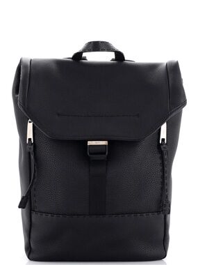 Fendi unisex selleria leather logo flap buckle backpack NEW